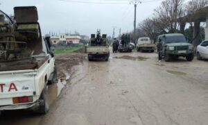A security operation launched by the Eighth Brigade and factions of the Central Committee against Islamic State cells in Nawa city, west of Daraa - January 28, 2024 (Bosra Press)