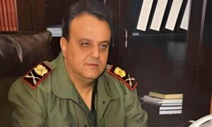 Major General Akram Ali Mohammed during his service as the First Deputy to the Director of the General Intelligence Agency, Hussam Louqa - 2019 (Zaman Alwsl)