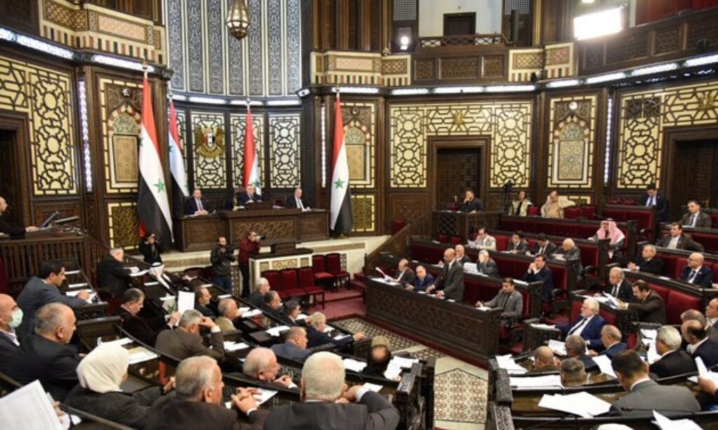 During a regular session of the People's Assembly (the Syrian regime’s government)