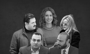 Asma al-Assad, Luna al-Shibl, Baraa Qaterji, Yassar Ibrahim, and Khodr Taher (Edit by Enab Baladi)