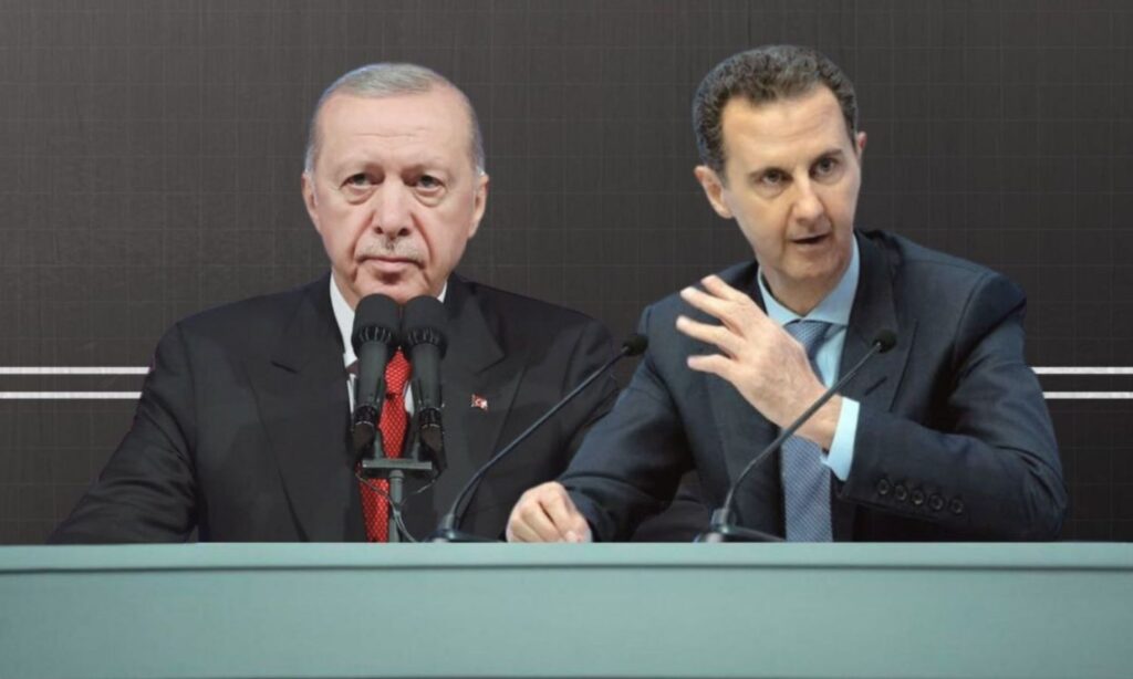 Syrian regime’s President Bashar al-Assad and Turkish President Recep Tayyip Erdoğan (Modified by Enab Baladi)