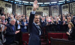 Bashar al-Assad in Syria’s People's Assembly, 2016 (The New York Times)