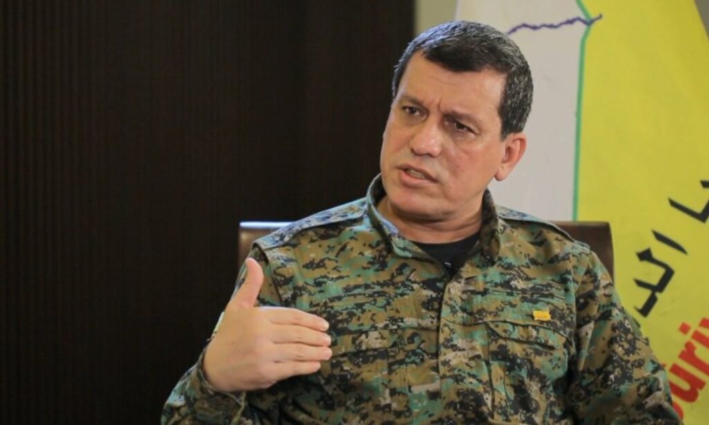 Commander of the Syrian Democratic Forces during a press interview in northeast Syria - July 23, 2024 (Hawar News Agency)