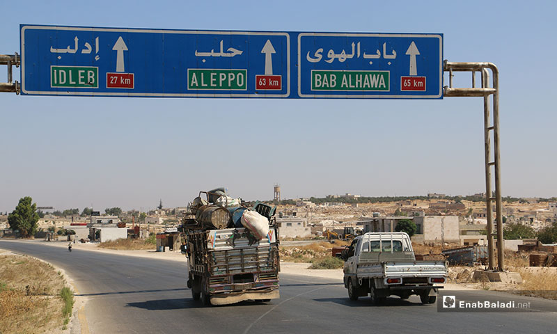 The displacement of southern rural Idlib residents to northern Syria due to shelling - August 13, 2019 (Enab Baladi)