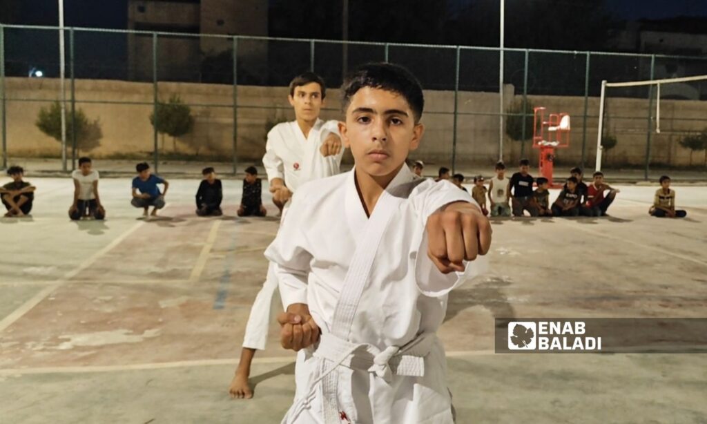 People of all ages are interested in learning karate in Ras al-Ain - August 5, 2024 (Enab Baladi)