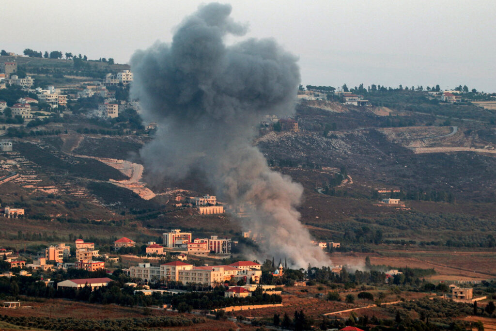 Aftermath of an Israeli airstrike in southern Lebanon - June 23, 2024 (AFP)