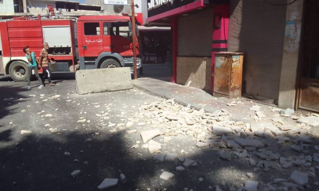 The City Council of Salamiya examines the damage caused by the earthquake in rural Hama - August 13, 2024 (Salamiya City Council)