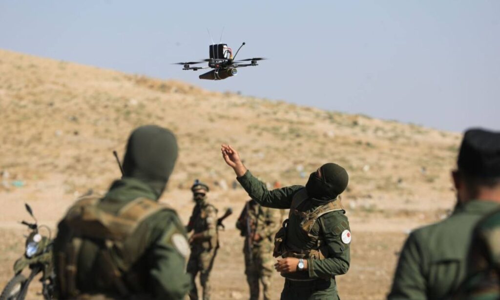 Elements of the Syrian National Army during military training using FPV drones - August 2024 (Ministry of Defense)