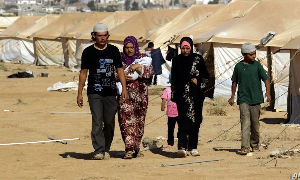 Syrian refugees in the Zaatari camp in Jordan - September 2022 (AFP)