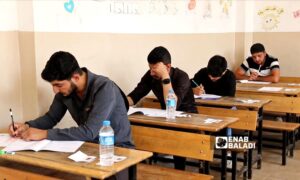 High school examinations in Ras al-Ain for the 2023-2024 academic year (Enab Baladi)