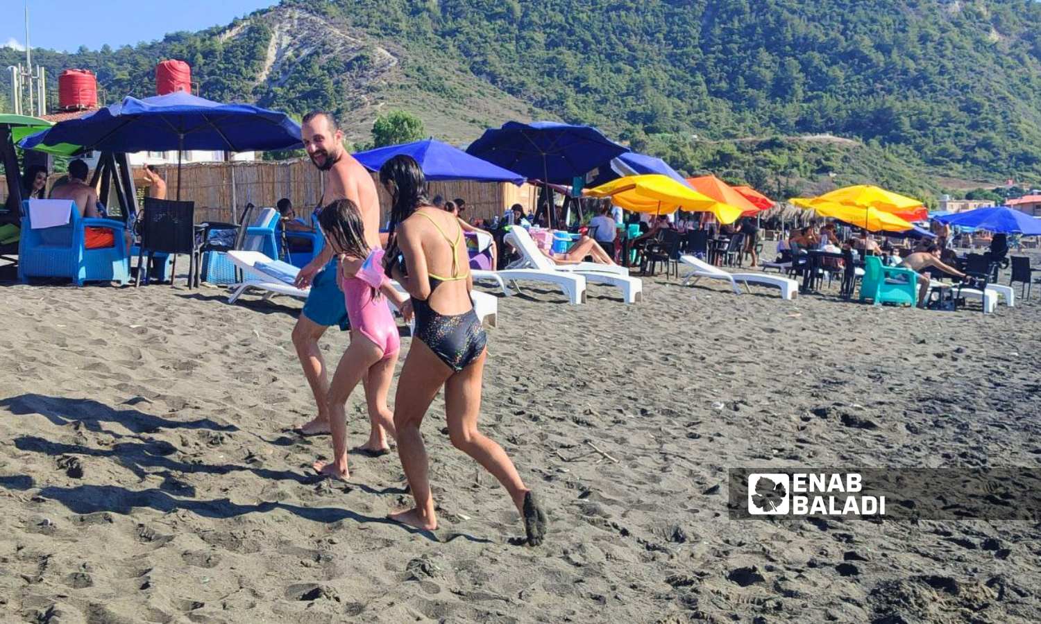 Wadi Qandil Beach for popular tourism in Latakia, northwest Syria - September 15, 2024 (Enab Baladi/Linda Ali)
