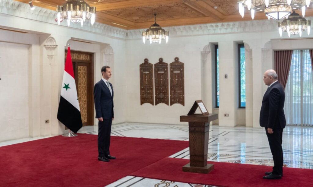 Mohammad Ghazi al-Jalali sworn in before Bashar al-Assad - September 24, 2024 (Syrian Presidency)