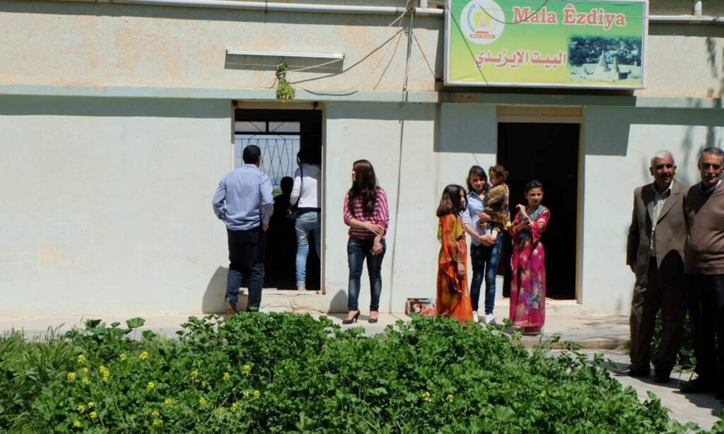 Headquarters of the Yazidi House organization in northeastern Syria (Facebook/Yazidi pages)