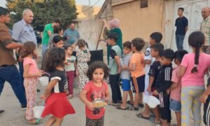 Preparing "saliqa" and distributing it to Amuda city's children - September 20, 2024 (Ivan Hasib/Facebook)