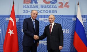 Turkish President Recep Tayyip Erdogan met his Russian counterpart, Vladimir Putin, at the BRICS summit in Kazan, which took place from October 22 to 24, 2024 (Yeni Şafak)
