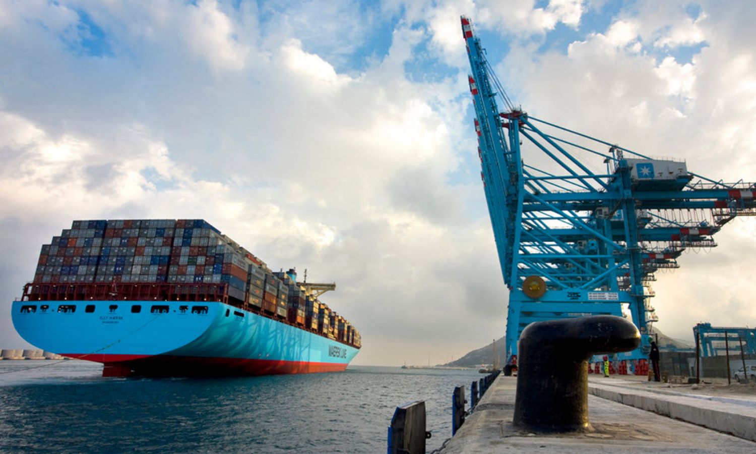 Container ship at Latakia port (General Company for Latakia Port)