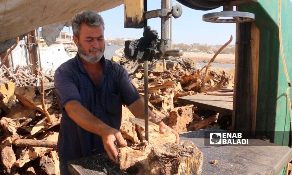 The price of a ton of firewood is $165 in Idlib, with expectations that the price will rise with the onset of rain season - October 10, 2024 (Enab Baladi)