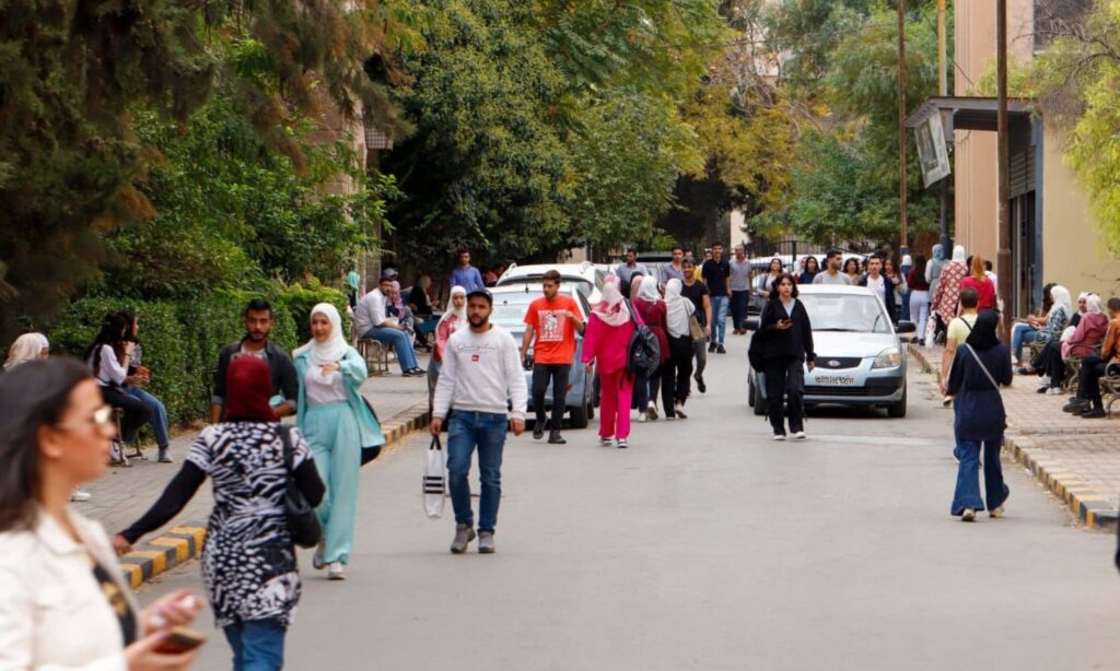 Students at the Faculty of Science, Damascus University - October 30, 2023 (Damascus University/Facebook)