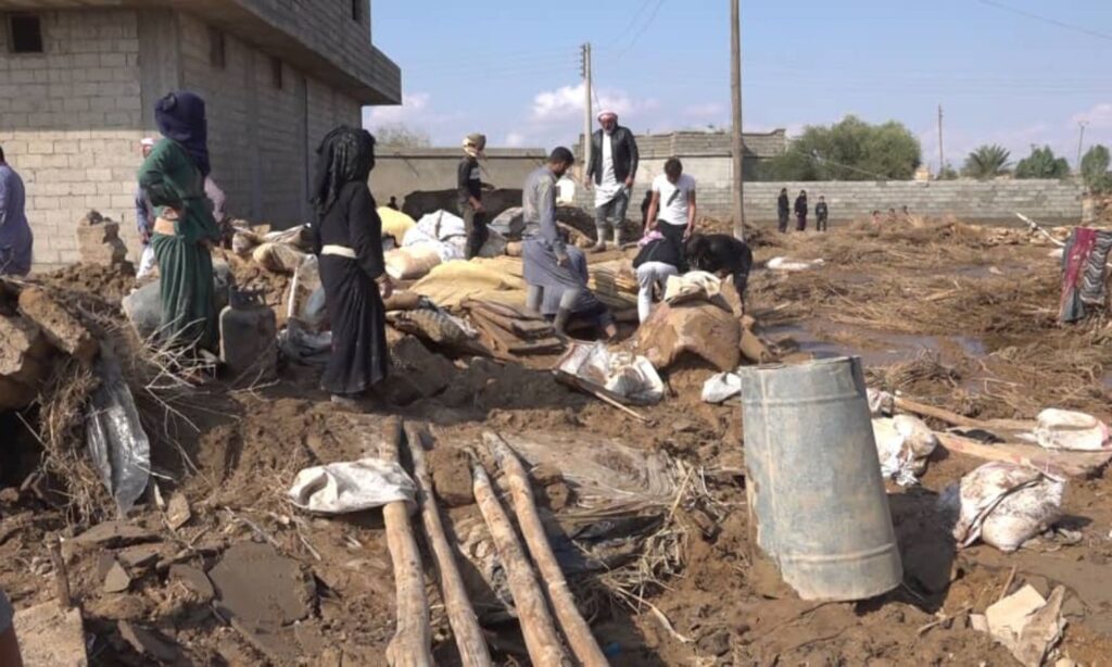 Damaged houses in the village of Qusayba, west of Deir Ezzor - November 2024 (Circulated image/Deir Ezzor)