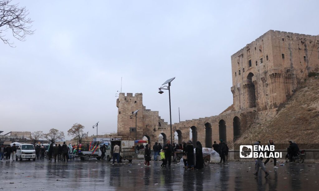 People from various regions visit the historic Aleppo Citadel - December 12, 2024 (Enab Baladi/Walid al-Idlibi)