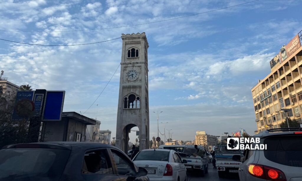 Al-Assi Square in the center of the city of Hama - December 6, 2024 (Enab Baladi/Dayan Junpaz)