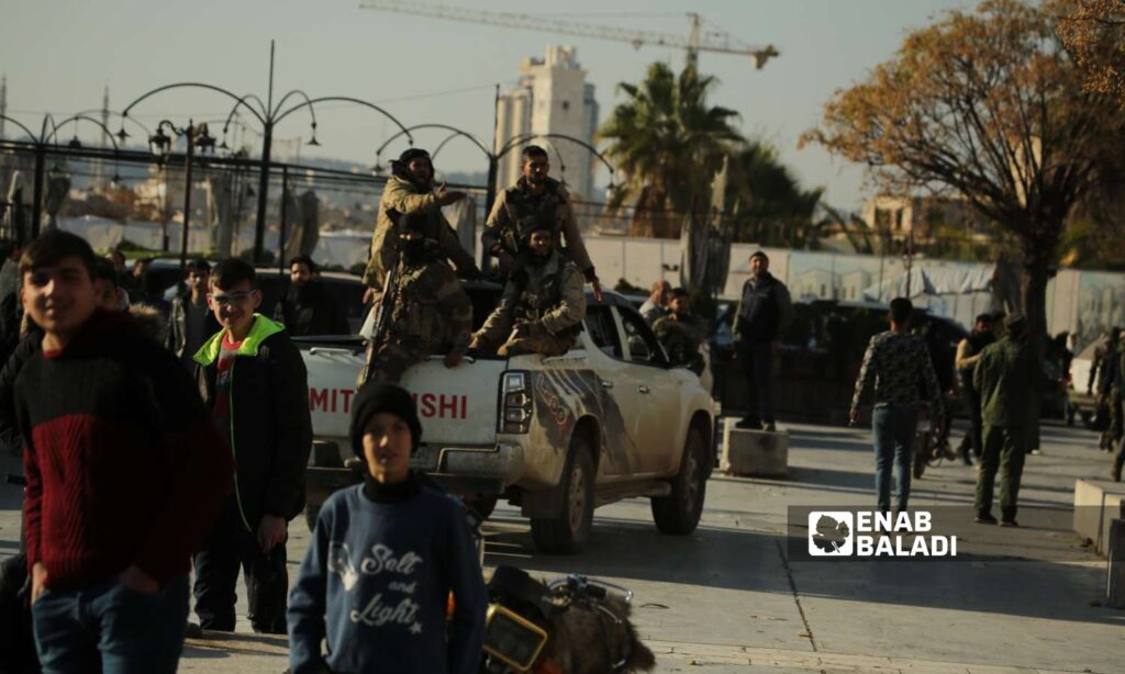 Opposition fighters in the city of Aleppo after taking control of it – November 30, 2024 (Enab Baladi/Dayan Junpaz)