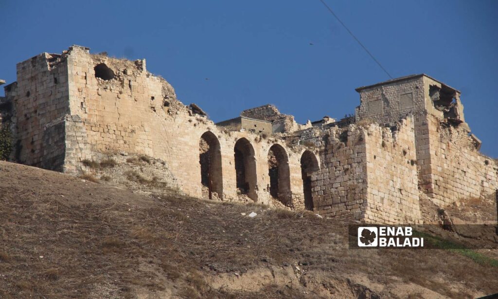 Qalaat al-Madiq is situated on a high hill in the eastern part of the al-Ghab Plain in northern Hama countryside - December 3, 2024 (Enab Baladi/Iyad Abdul Jawad)