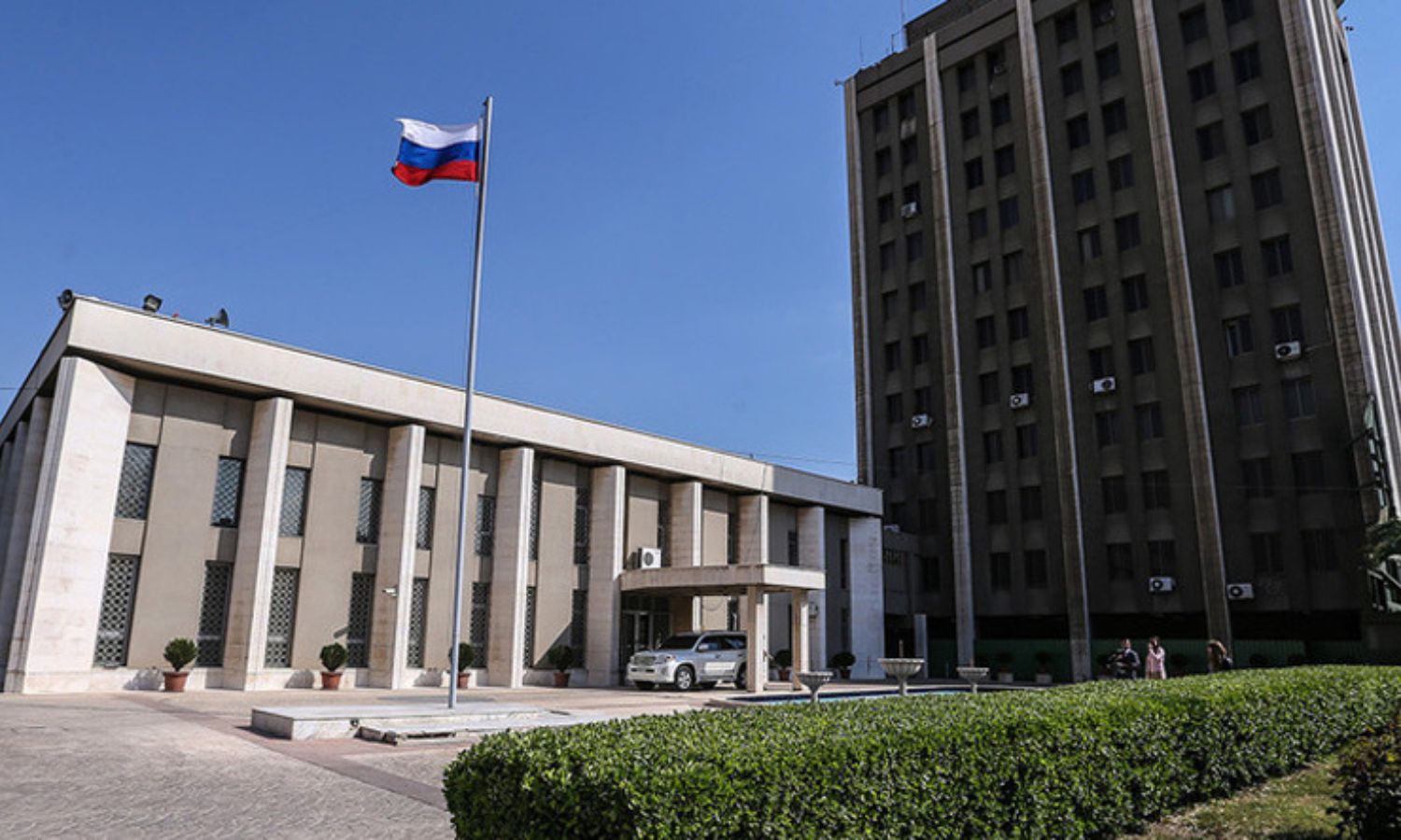 The Russian embassy building in Damascus (TASS)