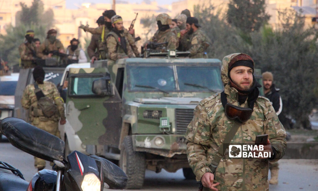 Fighters of the opposition factions inside the city of Hama - December 5, 2024 (Enab Baladi/Iyad Abdul Jawad)