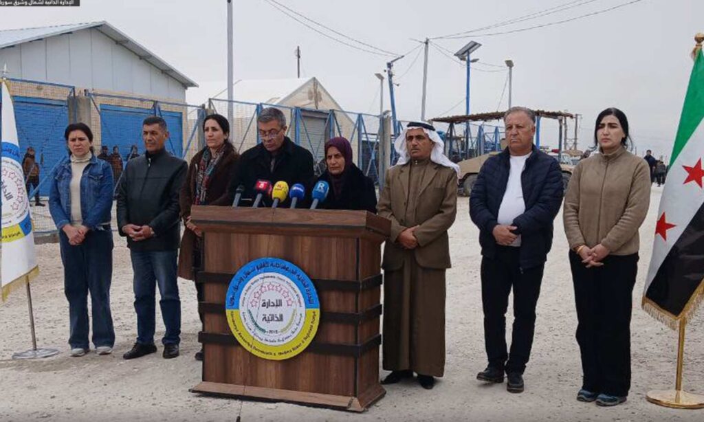 Autonomous Administration officials announce the permission for residents of al-Hol camp in eastern al-Hasakah to leave - January 23, 2024 (Autonomous Administration)