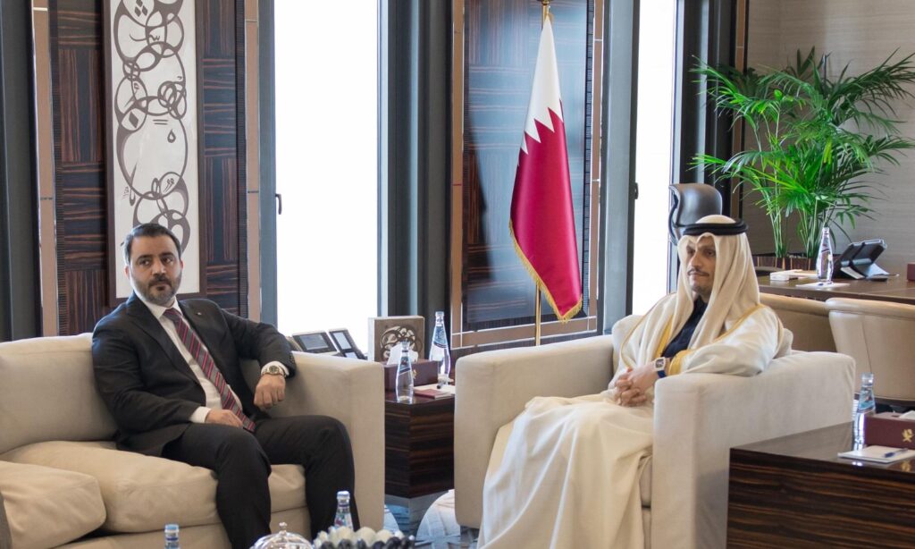 Qatari Foreign Minister receives his Syrian counterpart in Doha - January 5, 2024 (Qatari Foreign Ministry/X)