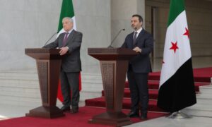 Press conference with the Syrian and Italian foreign ministers in Damascus - January 10, 2025 (Syrian Foreign Ministry)