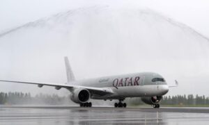 A Qatar Airways aircraft - May 29, 2024 (Qatar Airways/Facebook)