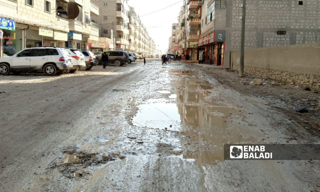 The mayor of the Northern District, Mustafa al-Dibo, pledged to renovate several roads in the city and its surroundings in the coming days - December 4, 2024 (Enab Baladi/Mohamed Masto)