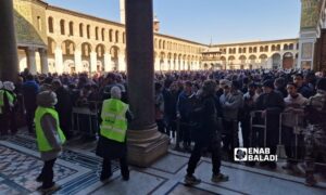 Crowd inside the Umayyad Mosque in Damascus - January 10, 2025 (Enab Baladi/Anas al-Khouli)