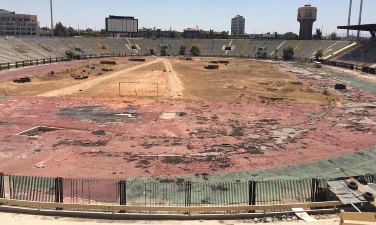 The state of Abbasiyyin Stadium in Damascus reflects the neglect from the former regime - January 6, 2025 (Bein Sports)