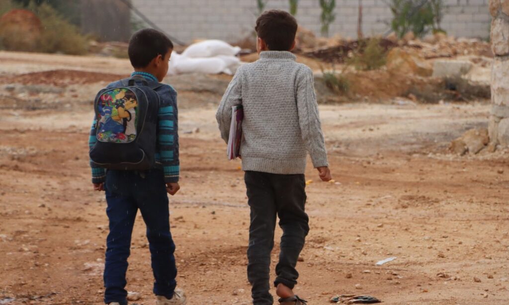 Students in displacement camps in northwestern Syria - November 21, 2024 (Syria Civil Defence)