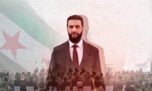 Syrian president for the transitional period, Ahmed al-Sharaa (Modified by Enab Baladi)