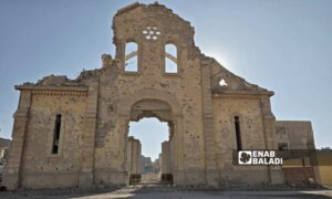 The exterior facade of the Capuchin church, which was established in 1925 in Deir Ezzor - January 2025 (Enab Baladi/Obadah al-Sheikh)