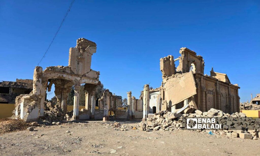 Destruction of the Capuchin church in Deir Ezzor, eastern Syria - January 2025 (Enab Baladi/Obadah al-Sheikh)