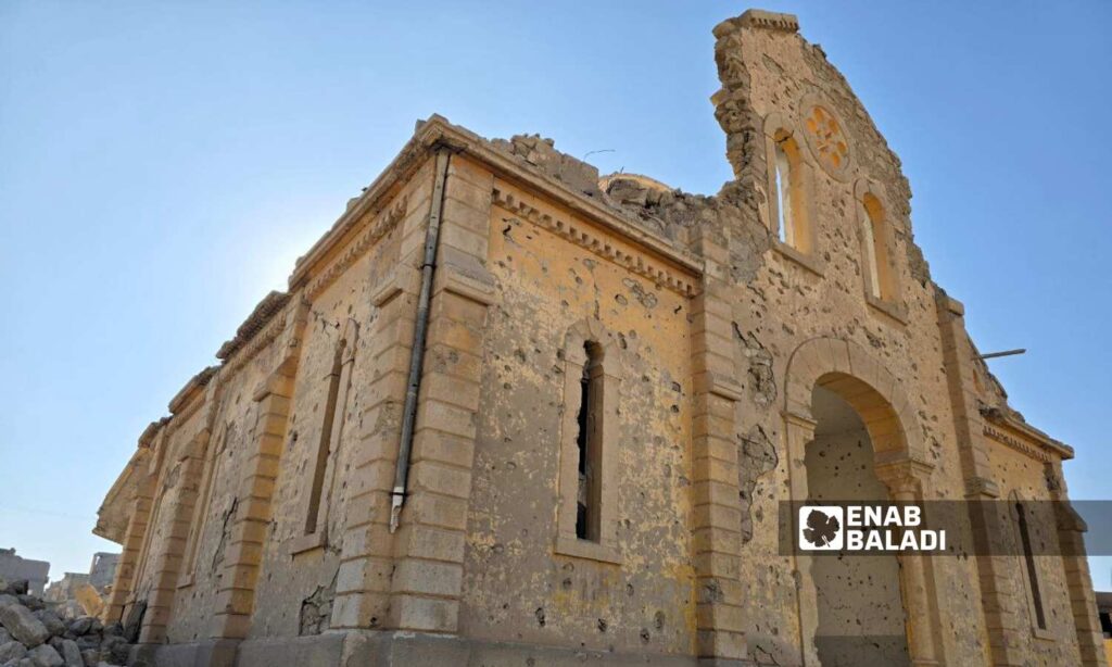 The exterior facade of the Capuchin church, which was established in 1925 in Deir Ezzor - January 2025 (Enab Baladi/Obadah al-Sheikh)