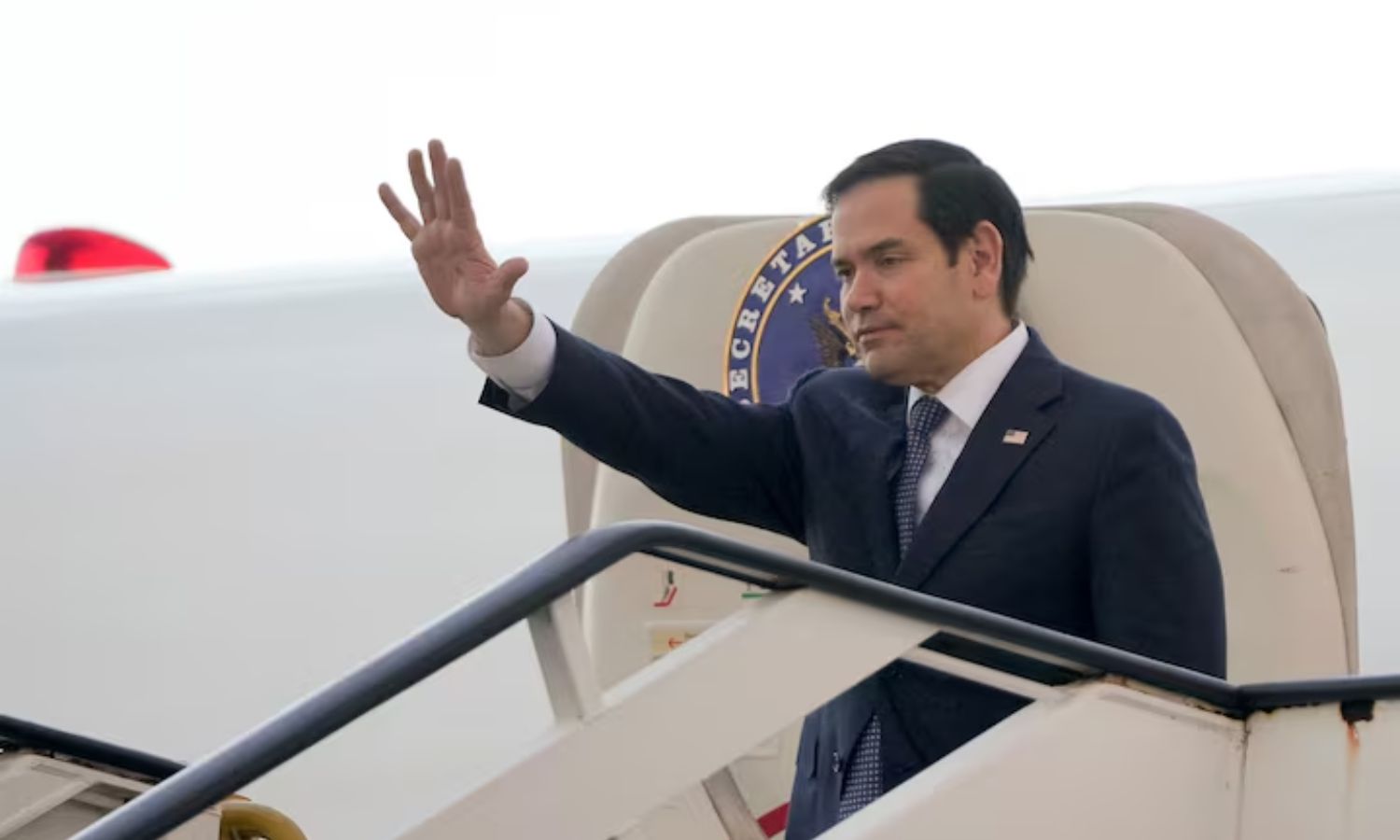 US Secretary of State Marco Rubio before departing from Las Americas International Airport - February 6, 2025 (Reuters)