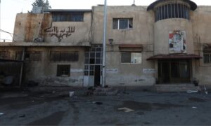 The courtyard of the Mezzeh Military Airport in Damascus (Al-Araby Al-Jadeed/Amer al-Sayyed Ali)