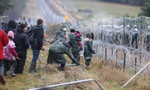 Migrants stranded at the border between Belarus and Poland (The Associated Press)