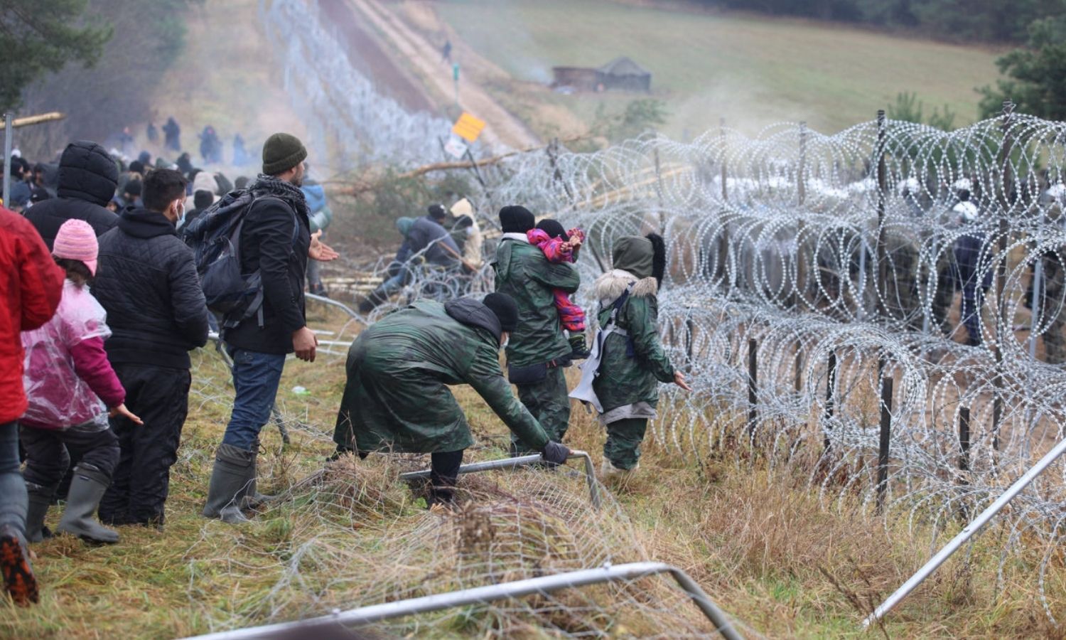 Migrants stranded at the border between Belarus and Poland (The Associated Press)