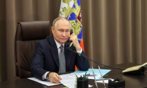 Russian President Vladimir Putin, during a phone call (TASS)