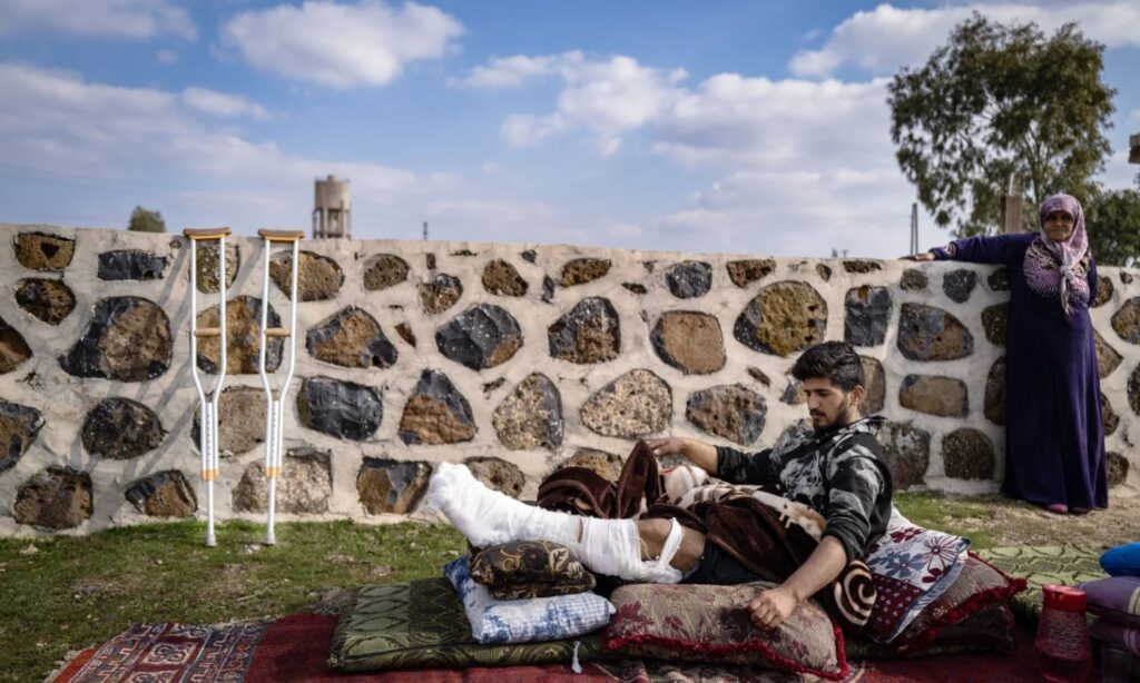 A Syrian youth was shot by the Israeli army during a protest against Israeli presence in Quneitra - January 2, 2025 (NPR)