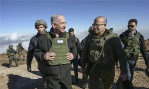 Benjamin Netanyahu during his visit to the occupied Syrian territories - December 17, 2024 (Associated Press)