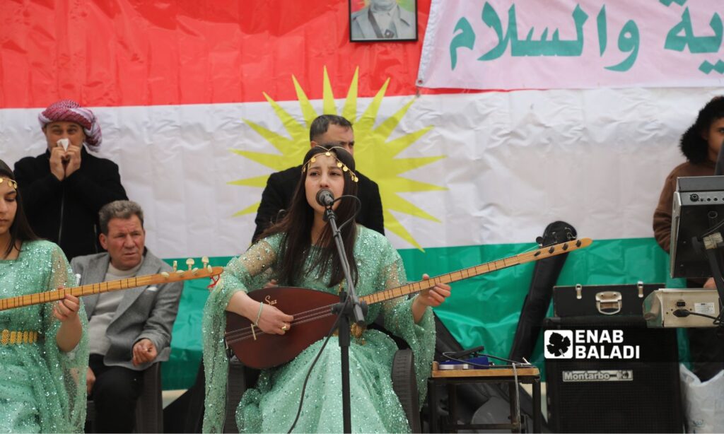 Syrian Kurds celebrate Nowruz in Maydanki village in Afrin, Aleppo countryside - March 21, 2025 (Enab Baladi/Dayan Junpaz)