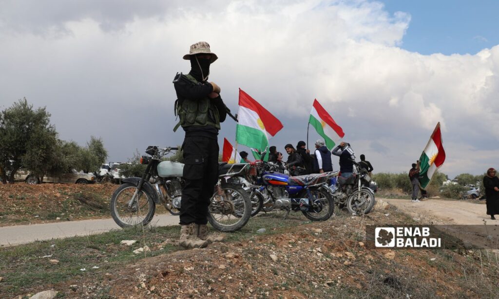 Syrian Kurds celebrate Nowruz in Maydanki village in Afrin, Aleppo countryside - March 21, 2025 (Enab Baladi/Dayan Junpaz)